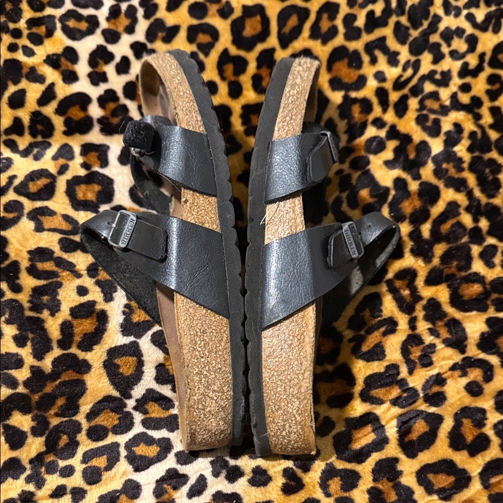 Birkenstock Dark Leather Sandals - Picture 6 of 12